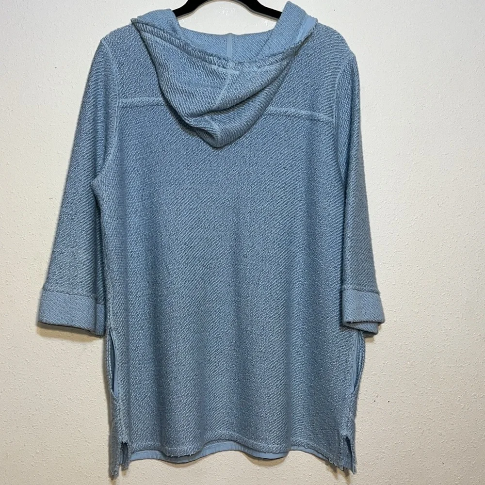 Soft Surroundings Cozumel Hooded Pullover Sweater with Pockets Women's Large